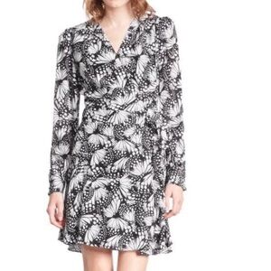 $415 The Kooples NWT Butterfly print wrap dress Small